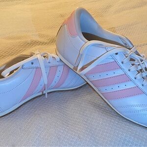 adidas Women's White and Pink Sneakers